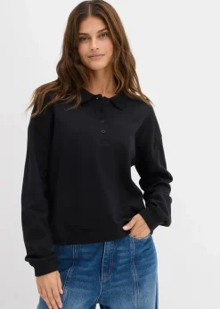 bonprix Bekleidung·Röcke|Bekleidung·Blusen & Tuniken^Sweatshirt aus reiner Bio-Baumwolle schwarz