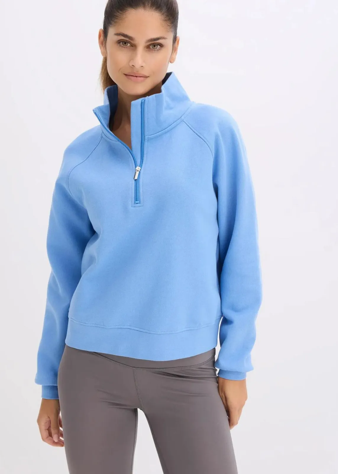 bonprix Bekleidung·Röcke|Bekleidung·Blusen & Tuniken^Sweatshirt aus reiner Bio-Baumwolle mittelblau