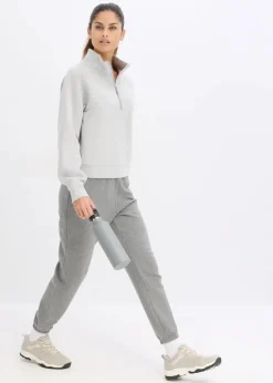 bonprix Sweat|Basics^Sweatshirt aus reiner Bio-Baumwolle stahlgrau
