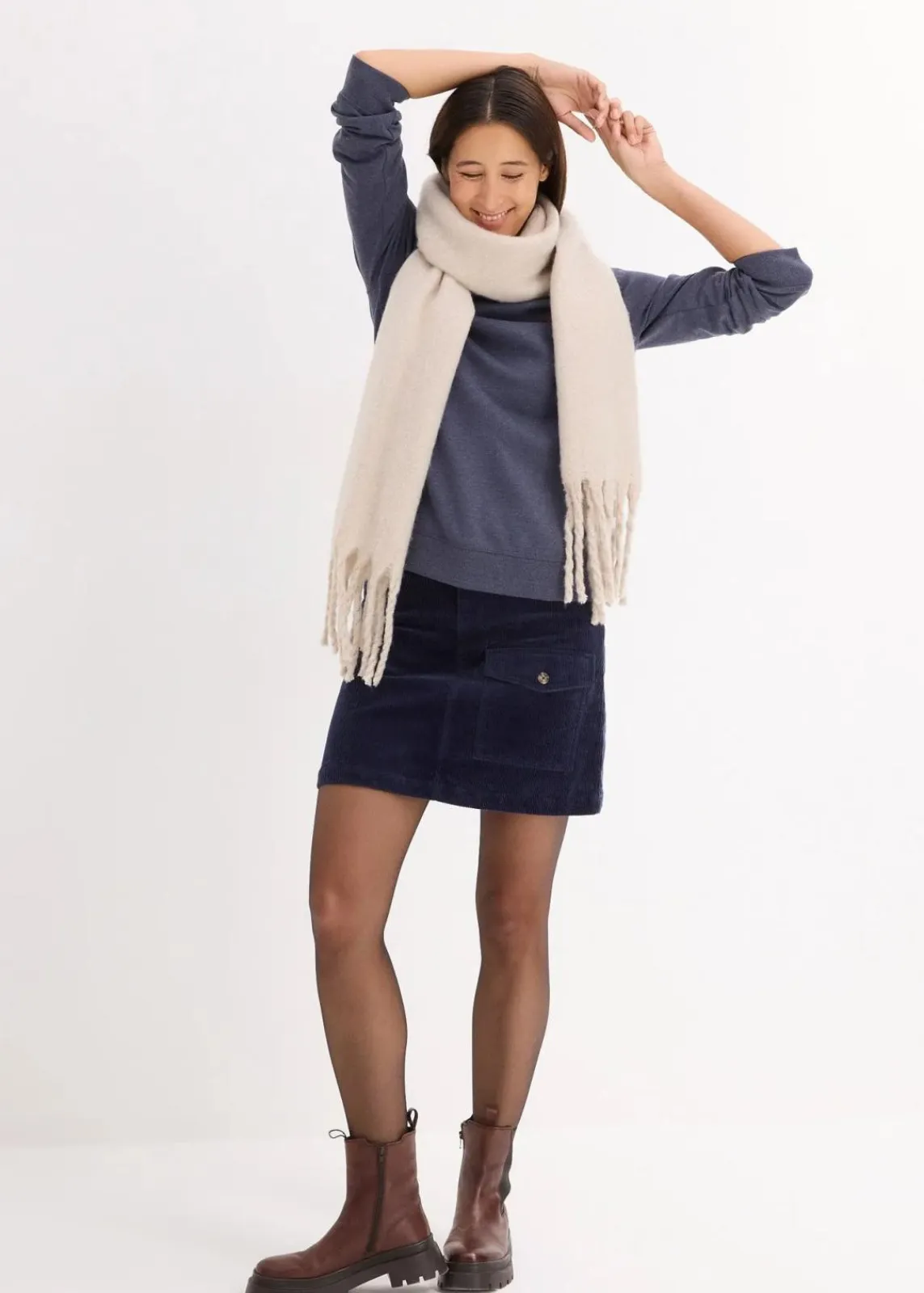 bonprix Bekleidung·Blusen & Tuniken|Sweat^Sweatshirt (2er Pack) anthrazit meliert+dunkelblau