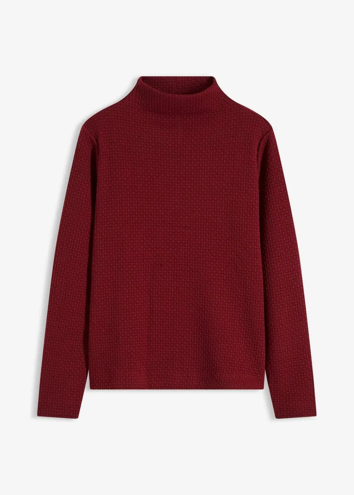 bonprix Sweat|Nachhaltigere Materialien^Sweatshirt mit Stehkragen rubinrot