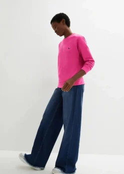 bonprix Bekleidung·Blusen & Tuniken|Nachhaltigere Materialien^Sweatshirt mit Stickerei magnolienpink