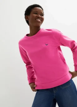 bonprix Bekleidung·Blusen & Tuniken|Nachhaltigere Materialien^Sweatshirt mit Stickerei magnolienpink
