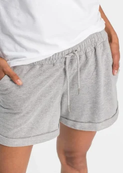 bonprix Nachhaltigere Materialien|Hosen^Sweat-Shorts hellgrau meliert