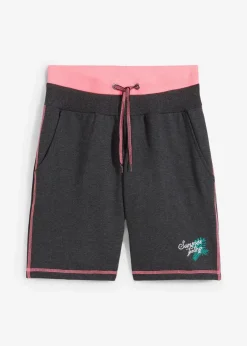 bonprix Mix & Match|Strandmode^Sweat-Shorts aus Baumwoll-Mix anthrazit meliert