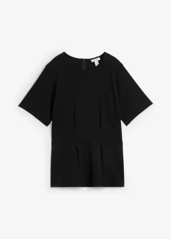 bonprix Shirts & Tops^Tailliertes Shirt aus bequemen Punto di Roma schwarz