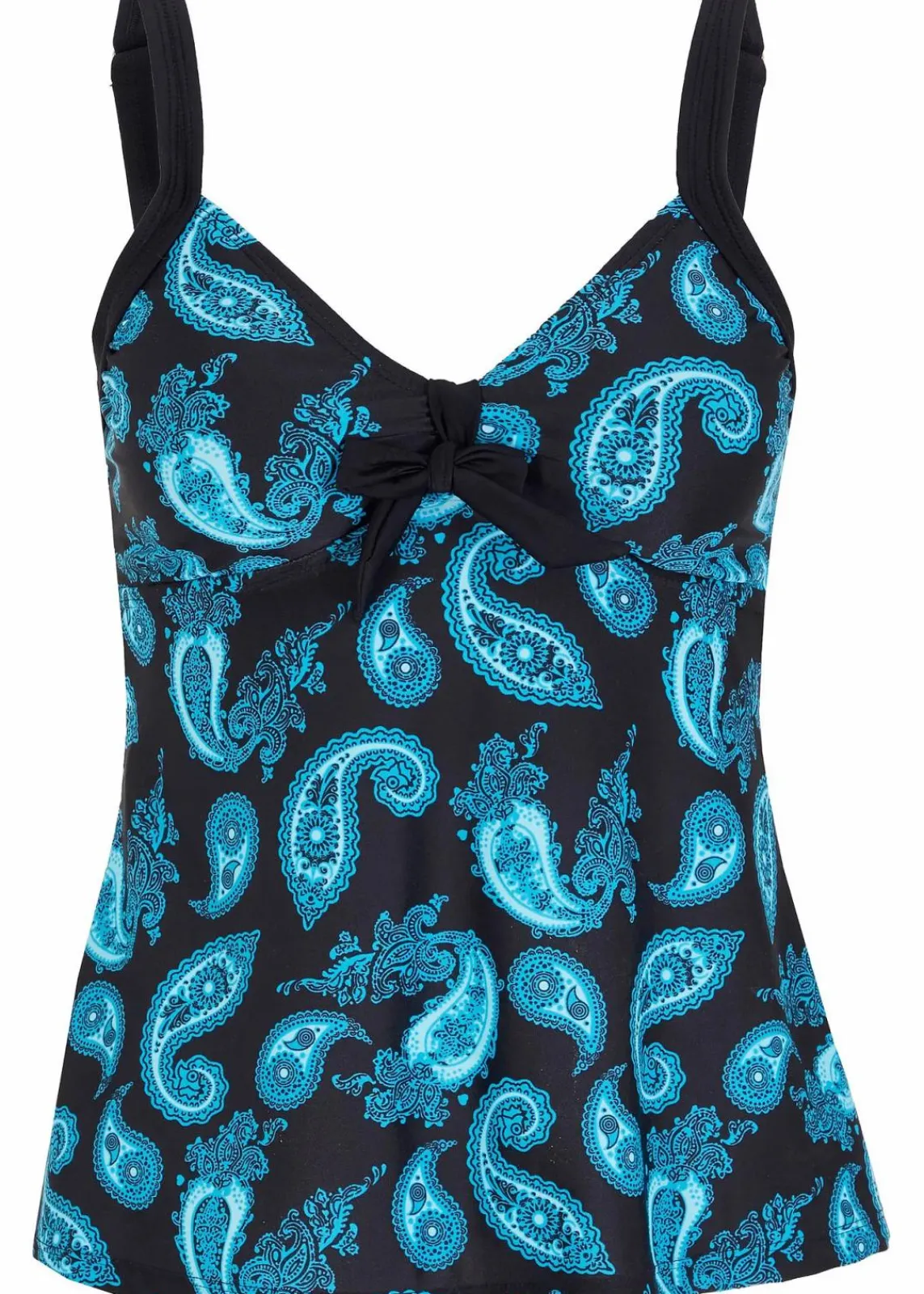 bonprix Nachhaltigere Materialien|Mix & Match^Tankini Oberteil schwarz/türkis paisley
