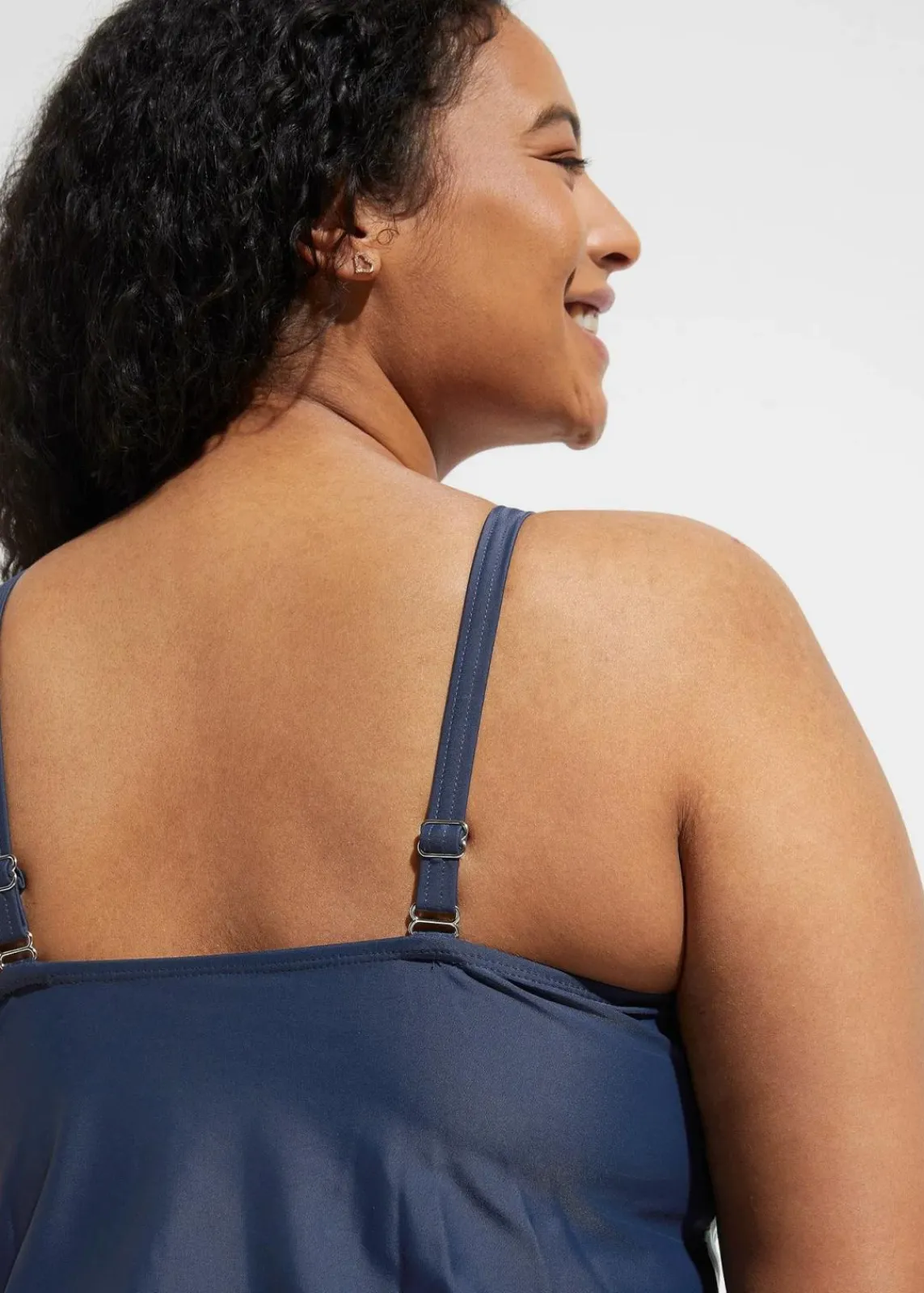 bonprix Bademode·Tankinis|Bademode·Bedeckende Bademode^Tankini (2-tgl. Set) hellblau/dunkelblau geblümt