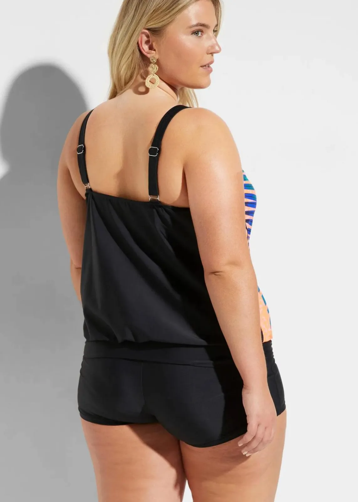bonprix Nachhaltigere Materialien|Bedeckende Bademode^Tankini (2-tlg. Set) orange floral