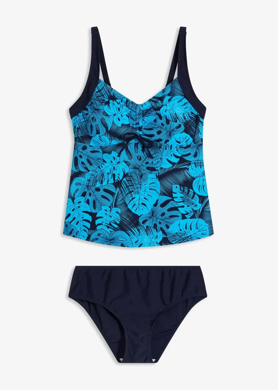 bonprix Nachhaltigere Materialien|Bademode·Tankinis^Tankini (2-tlg. Set) mit Raffung blau/türkis