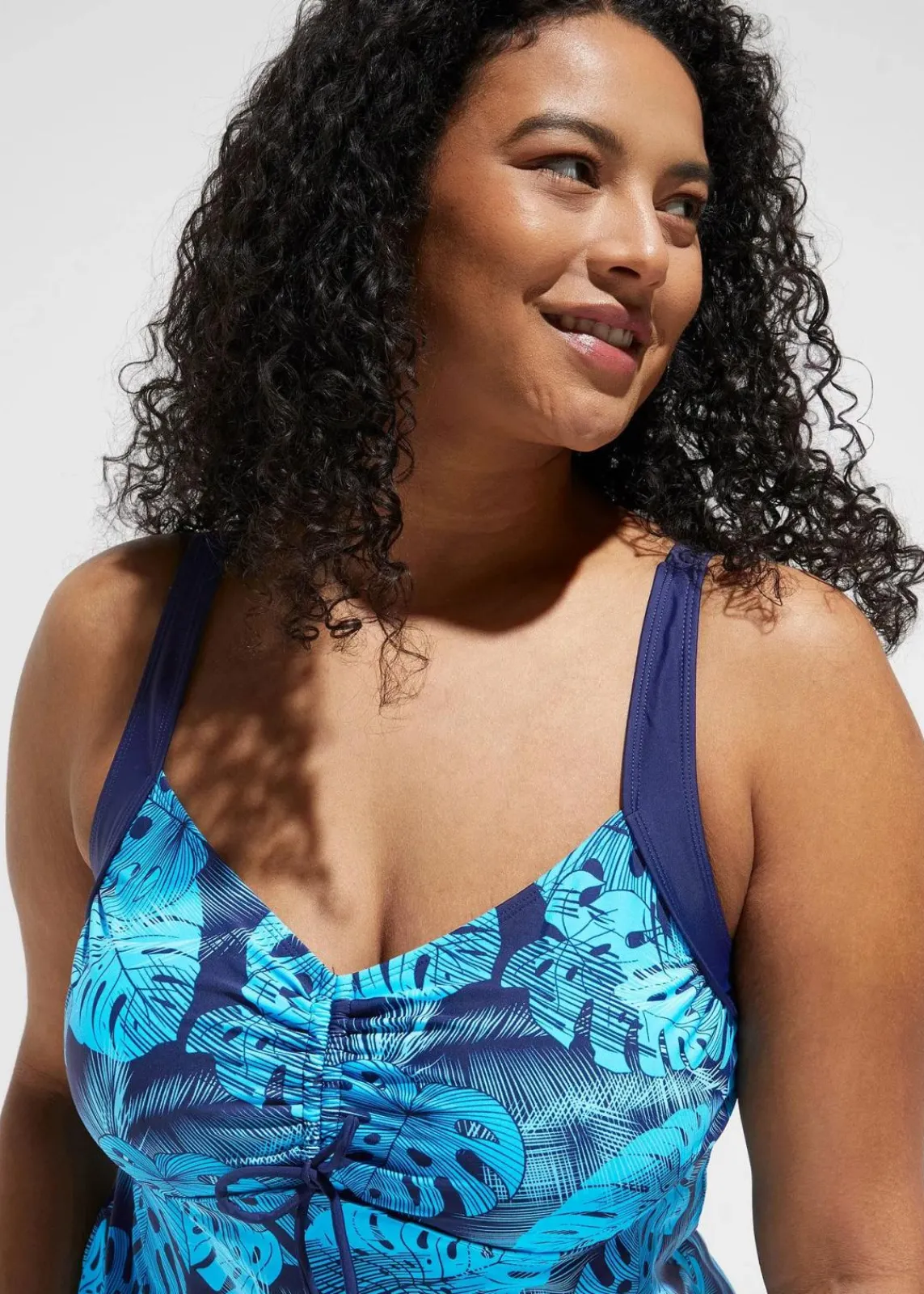 bonprix Nachhaltigere Materialien|Bademode·Tankinis^Tankini (2-tlg. Set) mit Raffung blau/türkis