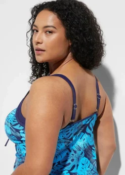 bonprix Nachhaltigere Materialien|Bademode·Tankinis^Tankini (2-tlg. Set) mit Raffung blau/türkis