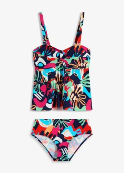 bonprix Nachhaltigere Materialien|Tankinis^Tankini (2-tlg.Set) dunkelblau bedruckt