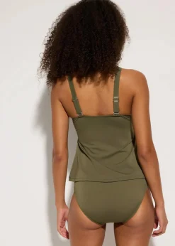 bonprix Nachhaltigere Materialien|Bademode·Tankinis^Tankini (2-tlg.Set) mit gekreuzten Trägern dunkeloliv