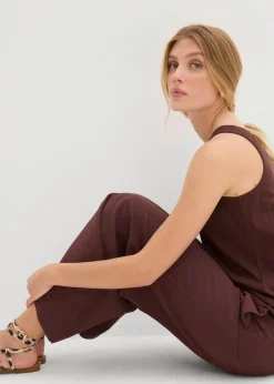 bonprix Nachhaltigere Materialien|Shirts & Tops^Tanktop aus reiner Bio-Baumwolle (2er Pack) wollweiß/terrabraun