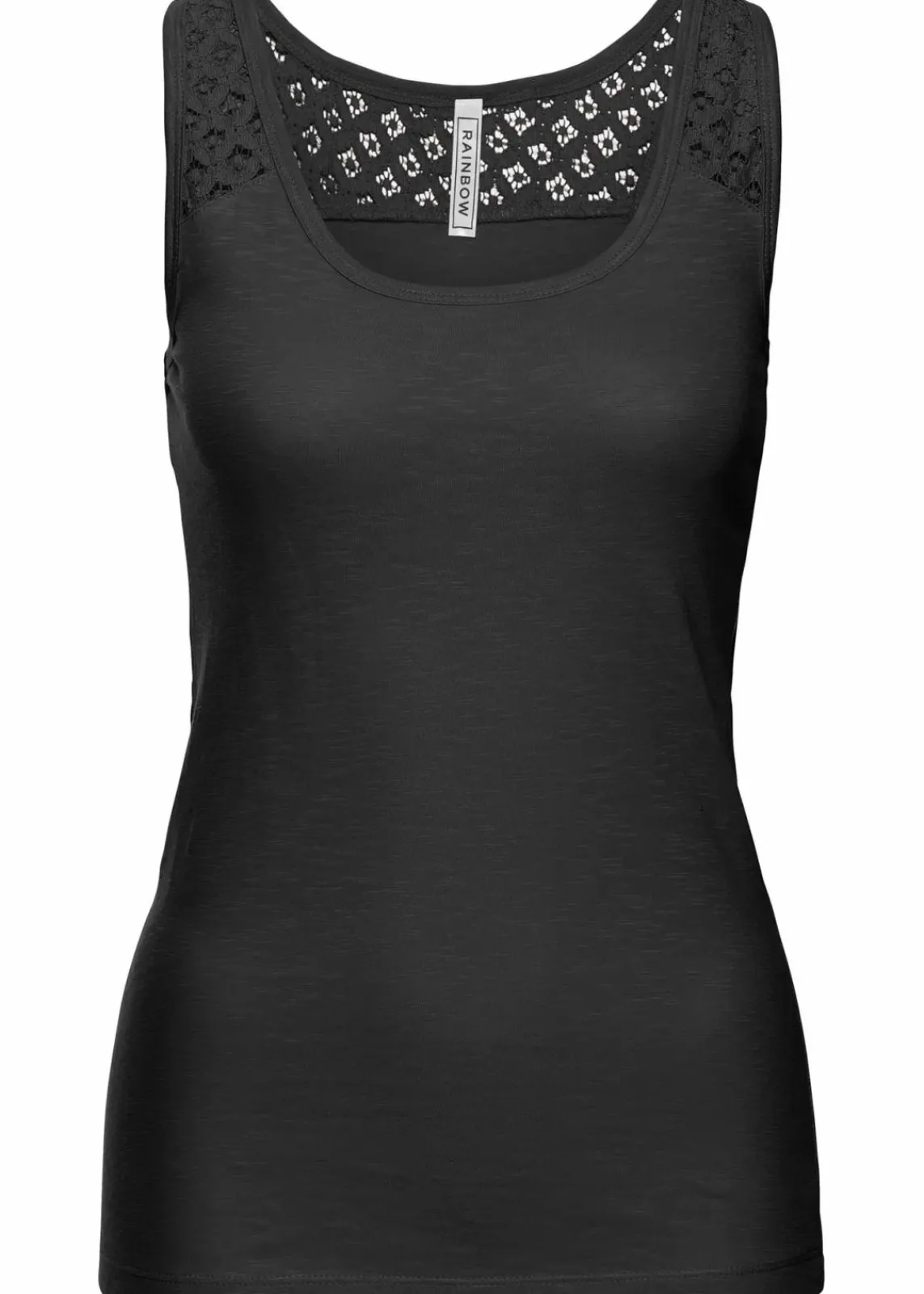 bonprix Wäsche·Unterhemden|Unterhemden^Tanktop aus Baumwolle schwarz