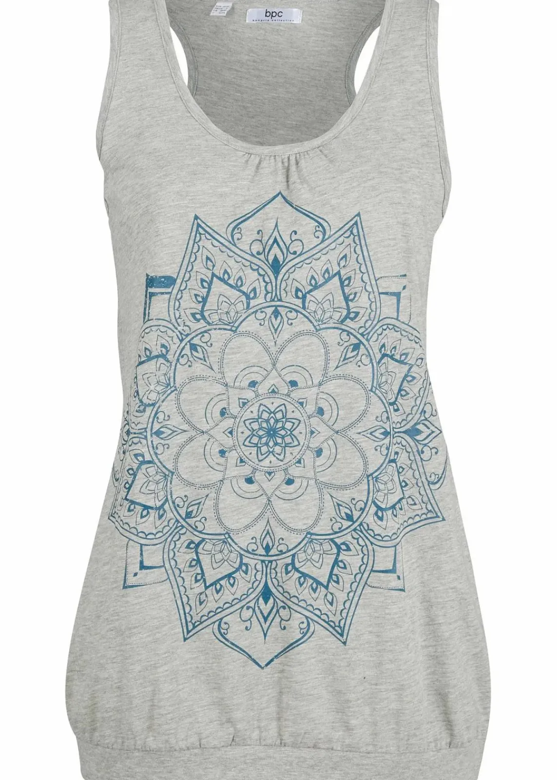 bonprix Shirts & Tops^Tanktop aus leichtem Jersey hellgrau meliert bedruckt