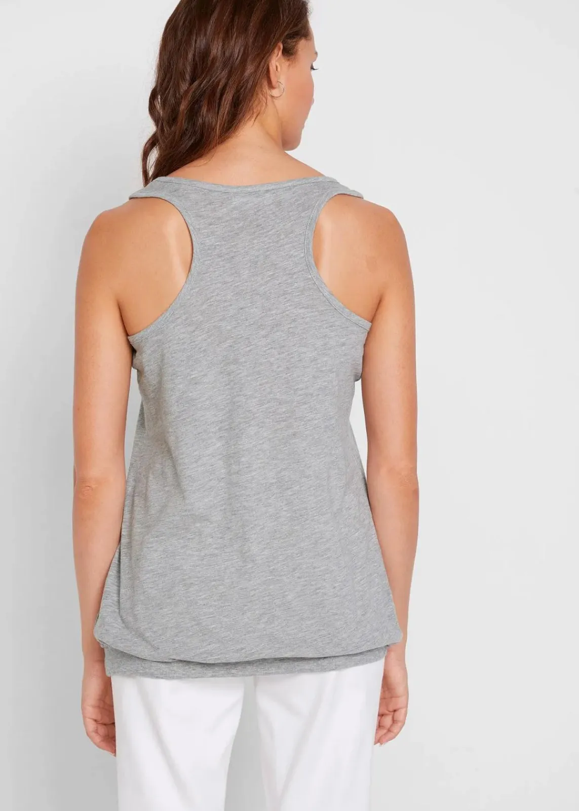 bonprix Shirts & Tops^Tanktop aus leichtem Jersey hellgrau meliert bedruckt