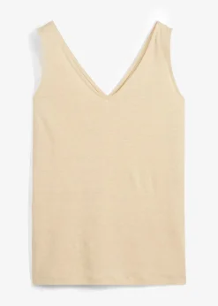 bonprix Shirts & Tops^Tanktop aus reinem Leinen hellsand