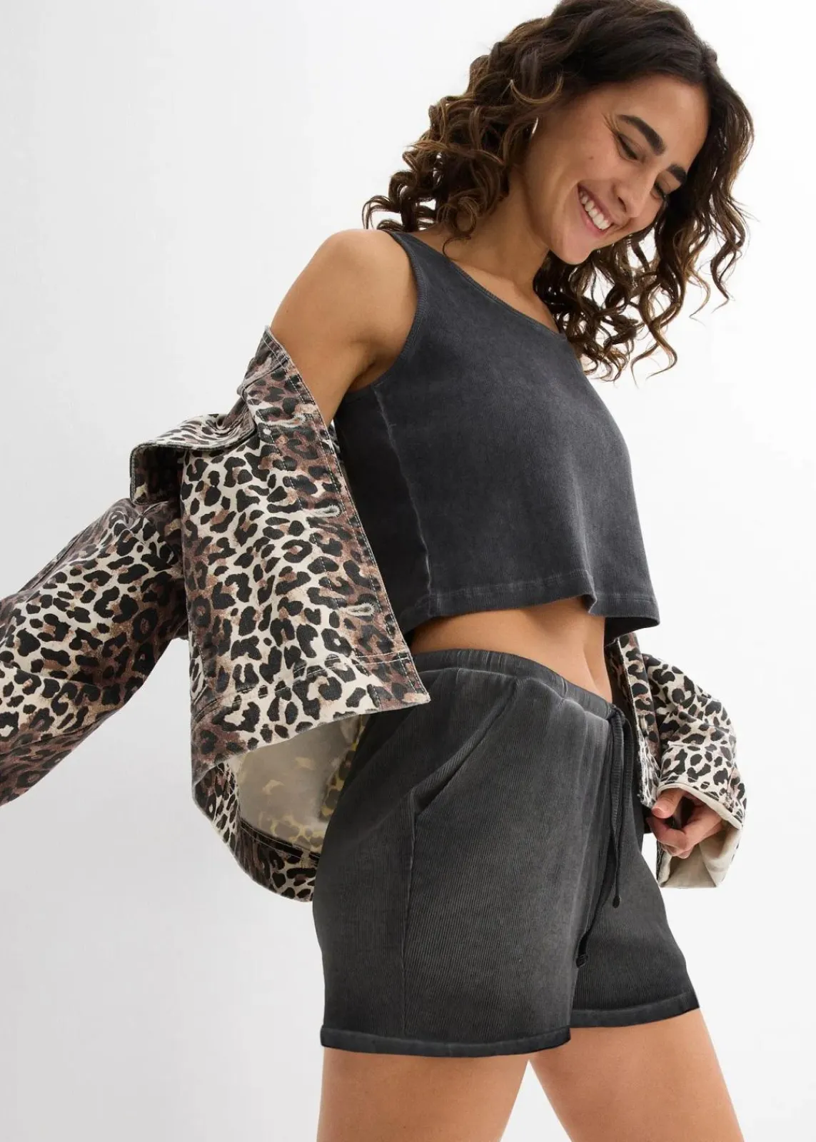 bonprix Shirts & Tops|Nachhaltigere Materialien^Tanktop aus reiner Bio-Baumwolle schiefergrau washed