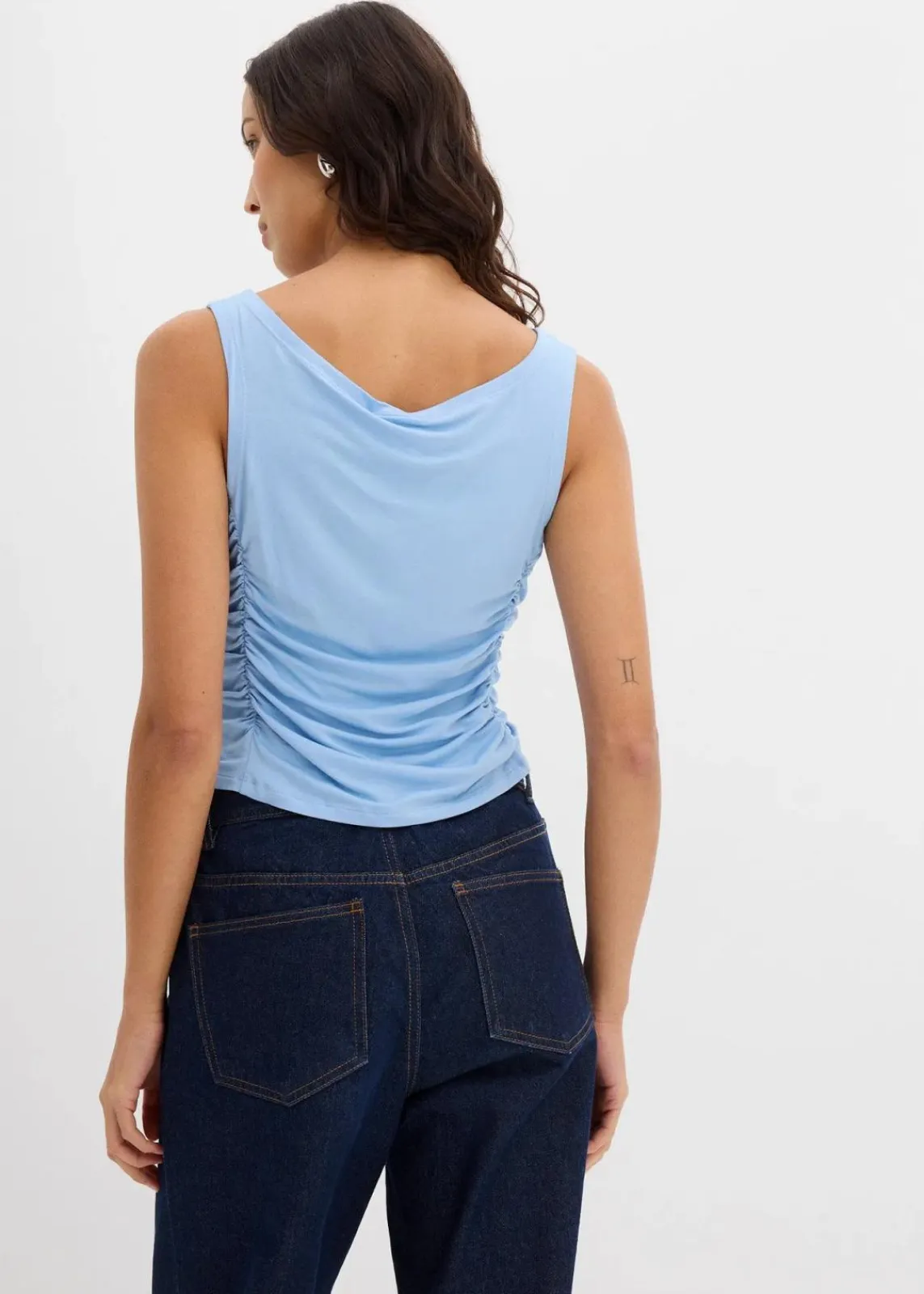 bonprix Shirts & Tops|Nachhaltigere Materialien^Tanktop aus softem Viskose-Mix blau