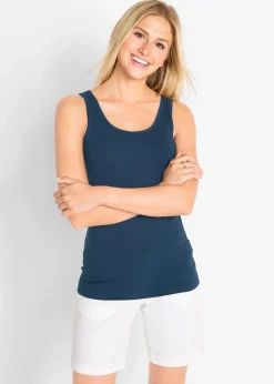 bonprix Shirts & Tops|Unterhemden^Tanktop, (2er Pack) dunkelblau+weiß