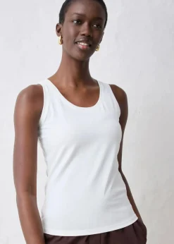 bonprix Premium|Shirts & Tops^Tanktop mit Seidenanteil wollweiß