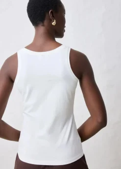 bonprix Premium|Shirts & Tops^Tanktop mit Seidenanteil wollweiß