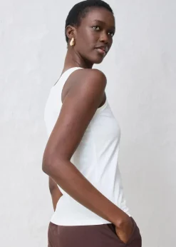 bonprix Premium|Shirts & Tops^Tanktop mit Seidenanteil wollweiß