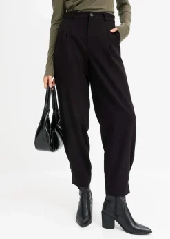 bonprix Nachhaltigere Materialien|Hosen^Tapered 7/8-Hose schwarz