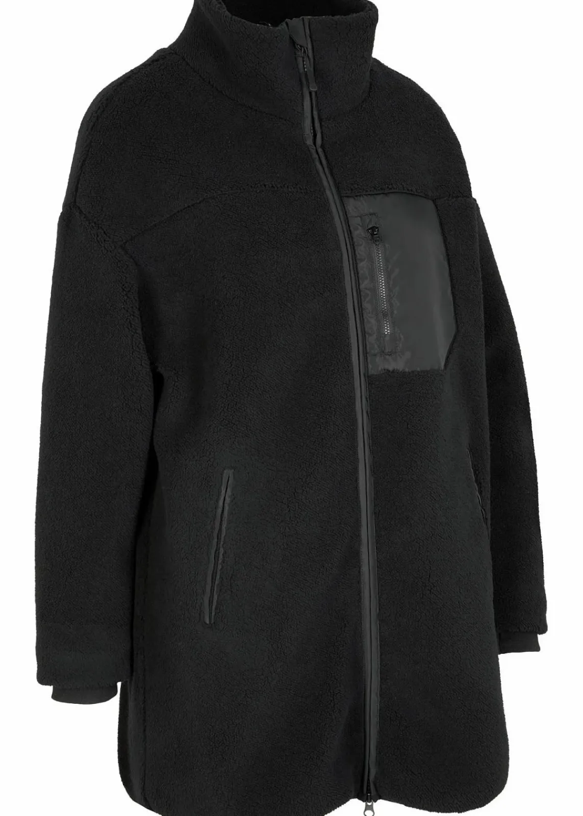 bonprix Jacken & Mäntel|Sweat^Teddy-Fleece Jacke schwarz