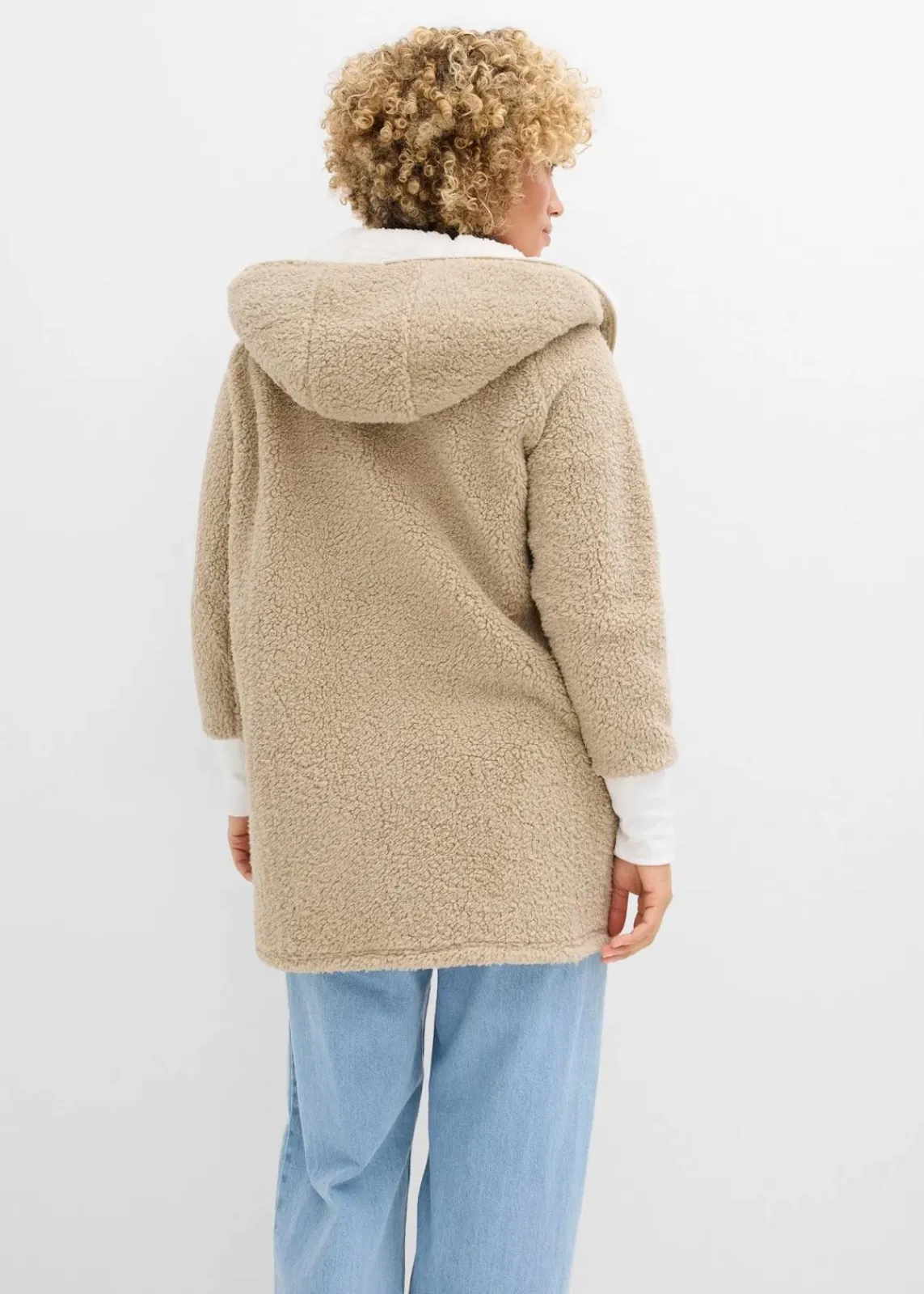 bonprix Jacken & Mäntel|Sweat^Teddy-Fleece Jacke mattschilf