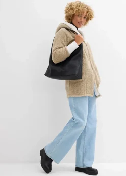 bonprix Jacken & Mäntel|Sweat^Teddy-Fleece Jacke mattschilf