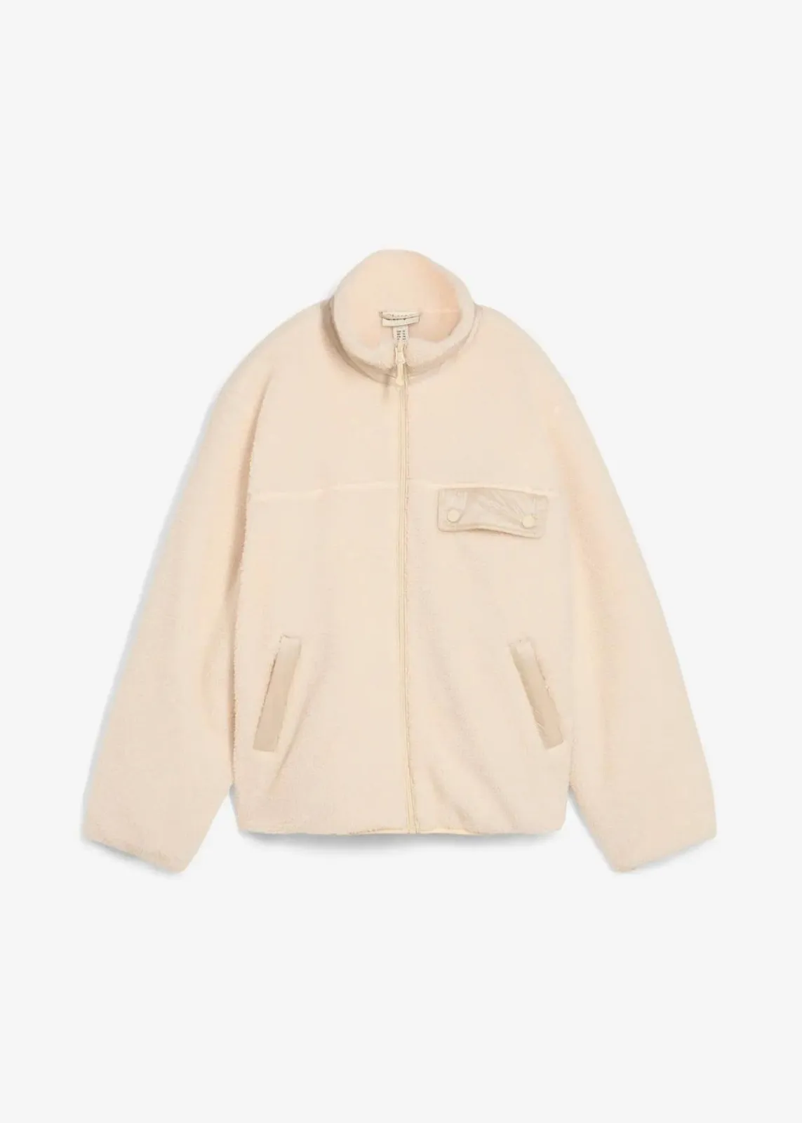 bonprix Jacken & Mäntel|Sweat^Teddy-Fleece Jacke kieselbeige