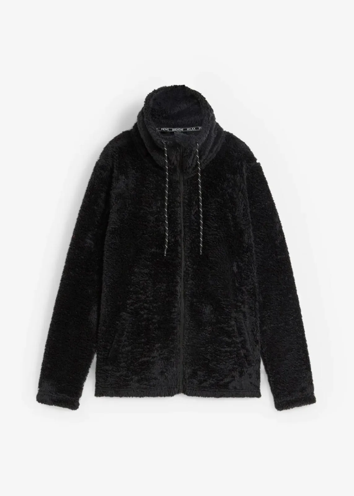 bonprix Jacken & Mäntel|Sweat^Teddy-Fleece Jacke schwarz