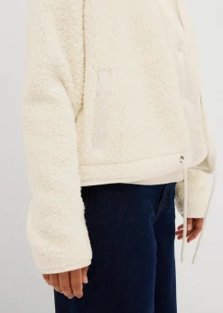 bonprix Bekleidung·Blusen & Tuniken|Bekleidung·Hosen^Teddy-Fleece Jacke naturbeige