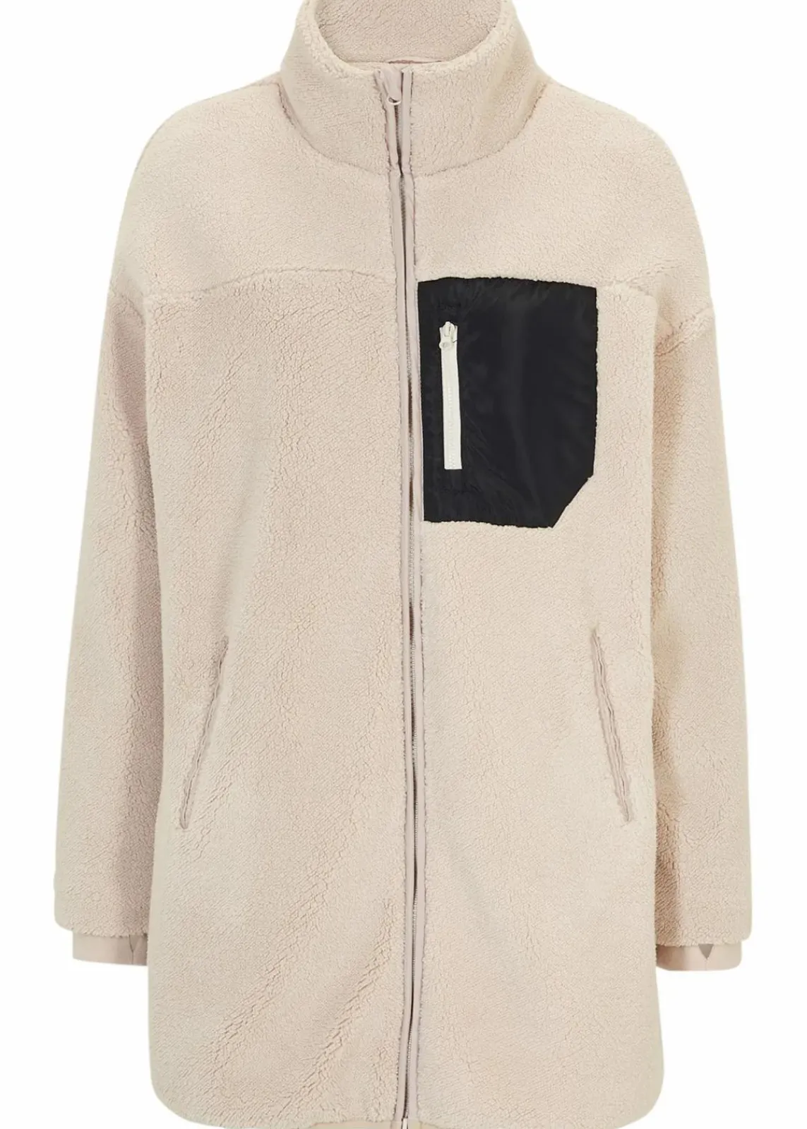 bonprix Jacken & Mäntel|Sweat^Teddy-Fleece Jacke steingrau