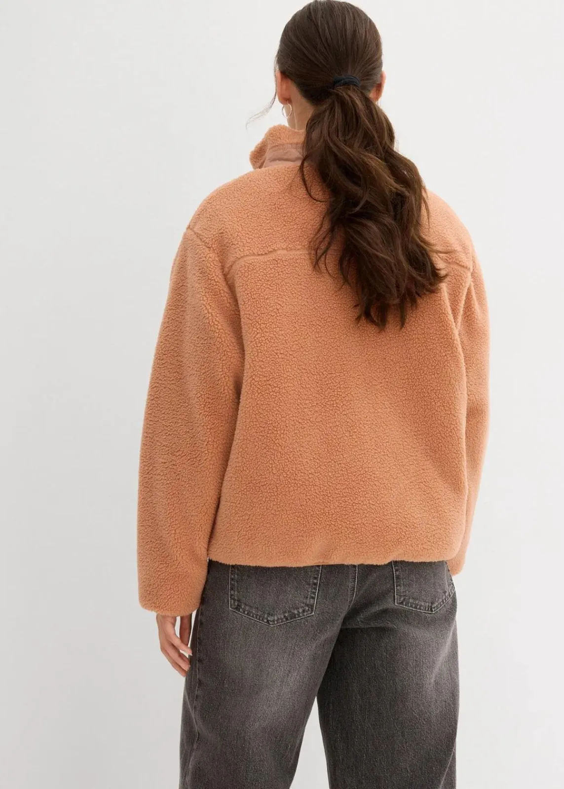 bonprix Nachhaltigere Materialien|Sweat^Teddy-Fleece Jacke braun
