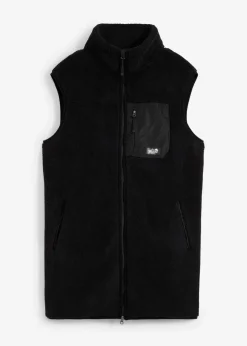 bonprix Jacken & Mäntel|Sweat^Teddy-Fleece Weste schwarz