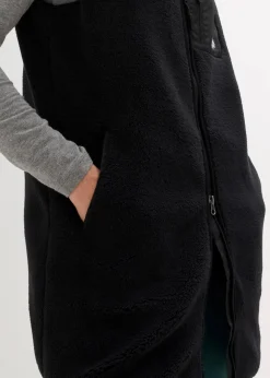 bonprix Jacken & Mäntel|Sweat^Teddy-Fleece Weste schwarz