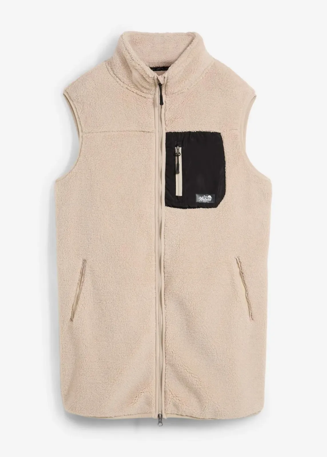 bonprix Bekleidung·Blusen & Tuniken|Bekleidung·Hosen^Teddy-Fleece Weste steingrau