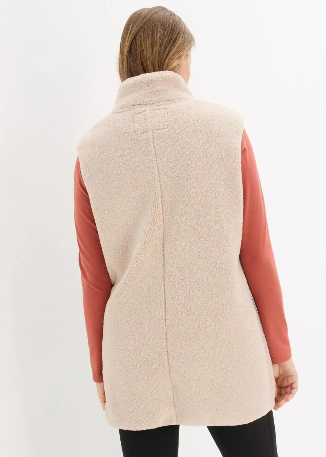 bonprix Bekleidung·Blusen & Tuniken|Bekleidung·Hosen^Teddy-Fleece Weste steingrau