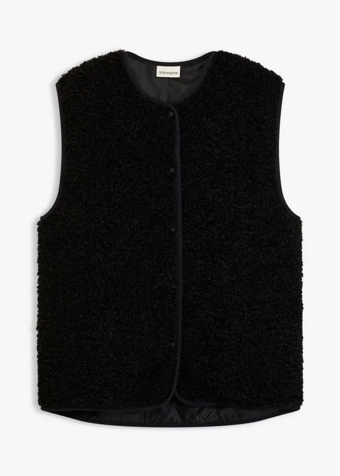 bonprix Bekleidung·Blusen & Tuniken|Bekleidung·Hosen^Teddy-Weste schwarz