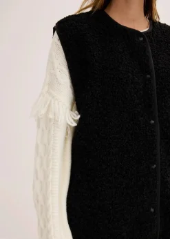 bonprix Bekleidung·Blusen & Tuniken|Bekleidung·Hosen^Teddy-Weste schwarz