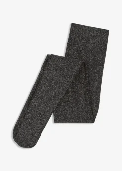 bonprix Wäsche·Socken & Strumpfhosen|Thermounterwäsche^Thermo Fleece Strumpfhose aus Glitzergarn schwarz/silber