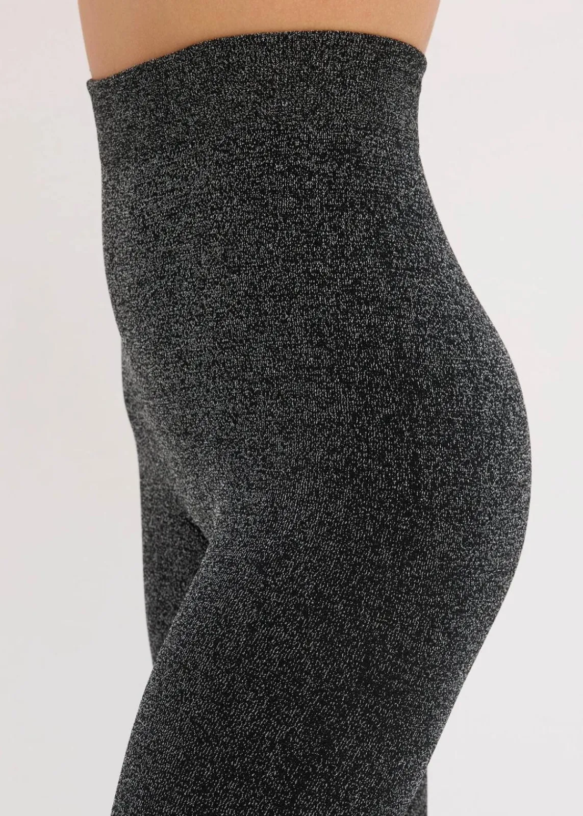 bonprix Wäsche·Socken & Strumpfhosen|Thermounterwäsche^Thermo Fleece Strumpfhose aus Glitzergarn schwarz/silber