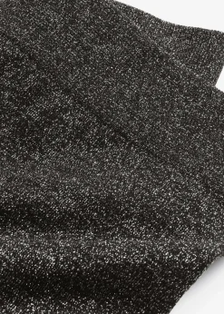 bonprix Wäsche·Socken & Strumpfhosen|Thermounterwäsche^Thermo Fleece Strumpfhose aus Glitzergarn schwarz/silber