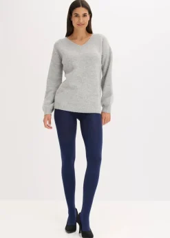 bonprix Wäsche·Socken & Strumpfhosen|Thermounterwäsche^Thermo Fleece Strumpfhose 140den dunkelblau