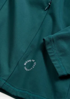 bonprix Jacken & Mäntel|Sportbekleidung^Thermo Funktionsjacke mit halben Reißverschluss, schnelltrocknend petrolgrün