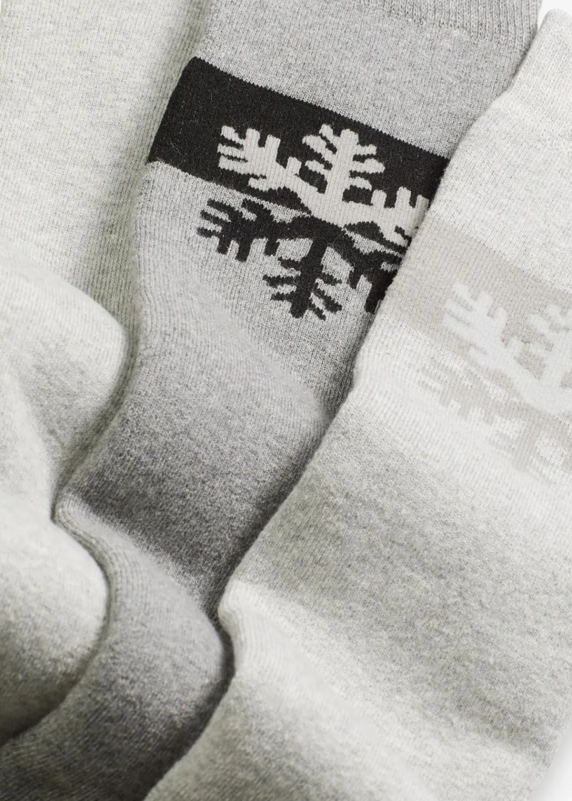 bonprix Socken|Socken^Thermo Kniestrümpfe mit weichem Innenfrottee mit Bio-Baumwolle (3er Pack) hellgrau meliert + grau meliert